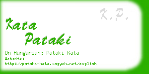 kata pataki business card